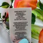 BCBG Paris Women's Poof Sleeve Bikini Top white with orange novelty print large Photo 5