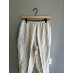 LL Bean 100% Linen Flowy Pants Size 6 Boho Casual Summer Beach Fall Tan Photo 4