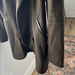 French Connection Olive Green Tulip Hem Asymmetrical Zip Wool Blend Coat XS Photo 7