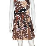 RACHEL Rachel Roy Women's Printed Mini Fit & Flare Dress Floral Camo Sz S NWT Brown Photo 1