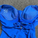 Athleta Kaimana Tankini Top 36 B/C TALL Swim Bustier Bra Cup Blue Surf Underwire Photo 5