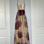 Soiéblu NWOT Ivory Floral Satin Gown ✨ Photo 4