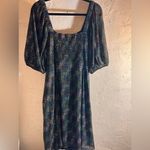 CAbi Elegant Multicolor Dress sheer sleeves square neckline party event flowy Photo 13