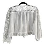 American Eagle NWT White Tie Front Crochet Crop Top Size Large Photo 3