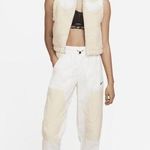 Nike NWT Swoosh woven high waist paneled pants in cream M Photo 0