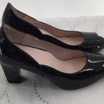 Taryn Rose  Black patent leather peep toe  heels Photo 4