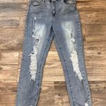 Risen  LOS ANGELES JEANS SIZE 15/32 BLUE DENIM HIGH RISE DISTRESSED JEANS #247 Photo 0