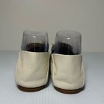 Tory Burch Ivory Leather Perforated Woven Loafers Flats Shoes Bow Charm Sz 10M Photo 3