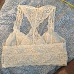 Free People Intimately  white lace bra with racer back size small excellent cond Photo 2