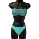Victoria's Secret Turquoise Sequin Bikini WORN ONCE. Photo 1