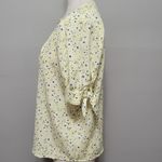 LC Lauren Conrad  yellow fleur floral button front blouse size small Photo 4