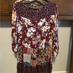 Umgee Red Casual Dress with 3/4 Bishop Sleeves and Scoop Neck Photo 2