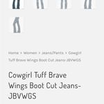 Cowgirl Tuff feather 🪶 Jeans Blue Size 26 Photo 11