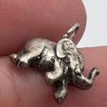 Vintage Women's Elephant 3D 925 Sterling Silver Bracelet‎ Charm Necklace Pendant Photo 5