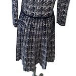 Just… Taylor Black White Jacquard Dotted Knit Fit & Flare A Photo 5