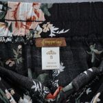 Copper Key Black Floral Wide Leg Pants Boho Palazzo High Waist Lounge VTG Small Photo 5