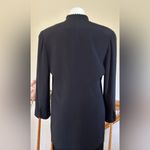 Buttons Spenser Jeremy Silk Elegant Long Black Blazer Deep V Neck Fabric  Sz 8. Photo 2