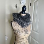 Mud Pie NTM: Night Pheasant Stella Muffler in Gray, Black & White Size OS Photo 9