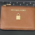 Michael Kors Adele Brown Leather Zip Up Key Ring ID Wallet 5” X 3.5” Photo 3