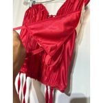 Empire Intimates Red Satin Corset Garter Bustier Lingerie Pinup Vintage Size 32 Photo 2