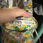 ZARA Dainty Floral Square Neck A-Line Mini Dress Multi Size Small Photo 4