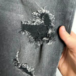 Judy Blue  Skinny Fit Capri Distressed Black Jeans size 7/28 Q5 Photo 1