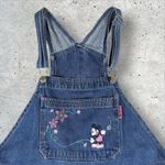 Disney Vtg Y2K  Mickey Minnie Mouse Overalls Denim Jean Shorts Shortalls Sz 18/20 Photo 1