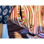 Kantha Blue Indigo Printed Cotton Jacket Size XL Reversible Handmade India Boho Photo 5