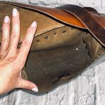 VINTAGE Leather Handbag Brown Photo 4