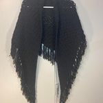 Black lace shawl with fringe , Ladies Gothic Sexy Fishnet Bodysuit , Punk Lace Emo Clothing Photo 3