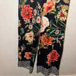 Johnny Was Floral Border Split Pants Blue size XS Boho Chic elastic waist š Photo 10