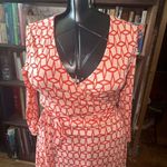 41Hawthorn orange faux wrap knit stretchy M travelcore dress Orange Size M Photo 1