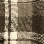 ZARA  plaid shacket jacket tan brown women’s size large button up‎ wool blend Photo 7