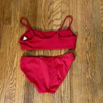 ANDIE x Mindy Bikini Set Maui Top Rib Swimsuit Flame Red size small NWT Photo 5