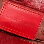 Via Borgospesso Milano Structured Leather Tote‎ in Crimson Red Photo 2