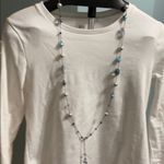 Set of 2 Beaded and chrystal shades of blue necklace & earrings set handcrafted Photo 1