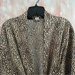 Jezebel  Leopard Print Short Satin Kimomo Robe Size S/M Photo 2