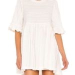 Free People Take A Spin Tunic Size XS White textured boho mini dress beach Photo 0