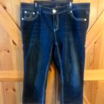 Seven7 Luxe Jeans Women's Casual Mid Rise Cropped Denim Blue Size 20 42x22 Photo 0