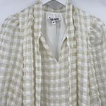 Walter Baker  Anthropologie Alia Gingham Ruffle Tie Mini Shift Dress Size Medium Photo 3