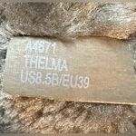 Coach  Thelma Suede Mid-Calf Boots Tan Embossed Buckle Womens 8.5 Shearling Lined Photo 6