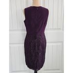 Calvin Klein  Aubergine Sleeveless Sheath Dress Lace Skirt Sz 8 Photo 5
