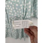 Softies Aqua Dot Short Sleeve Notch Collar Capri Baggy Pants Matching Lounge Set Blue Photo 2