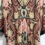 Anthropologie  Ranna Gill Joss Kimono Dress Mini Paisley Boho Festival Size 4 Photo 4
