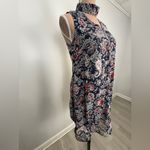 Noelle Navy and Red Paisley Midi Dress Blue Size XS Photo 8