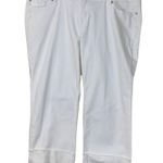 Torrid  New White High Rise Boyfriend Raw Hem Cuffed Crop Jeans Women's Size 26 Photo 7