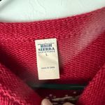 High Sierra  Vintage 90s Women's Fair Isle Snowflake Sweater Red Black Size L Photo 5