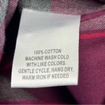 UnTuckIt Burgundy Grey Grey‎ Plaid Long Sleeve Button Front Shirt Womens Size 10 Red Photo 2