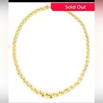 New Authentic Italian Viale 18k Yellow Gold Rolo Link Chunky Necklace Photo 1