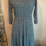 Lands' End Lands’ End Women’s Blue Geometric Print 3/4 Sleeve Midi Dress Size XXS/P Photo 5